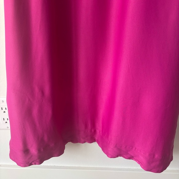 Maeve Sleeveless Seamed Slip Midi Dress Pink Satin Feminine Anthropologie - Picture 6 of 13